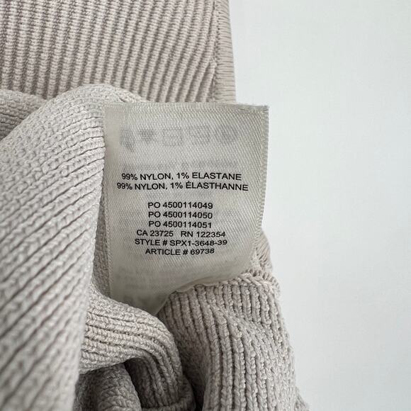 Babaton Ribbed Knit Tank Top Taupe Scoop Neck Sleeveless Medium - Picture 6 of 7